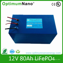 12V 80ah LiFePO4 Electric Motorcycle Battery with Suitable BMS